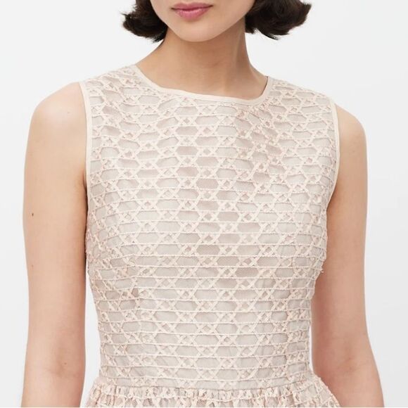 NWT Red Valentino Pink Ribbon Mesh A-Line Dress Size 2 Pink Blush - Picture 3 of 15